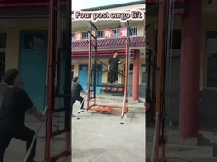 Δύο άξονες ανελκυστήρας εμπορευμάτων υδραυλικός αποθηκευτικός φορτίος ανελκυστήρας διπλού οδηγού σιδηροτροχιάς 7m