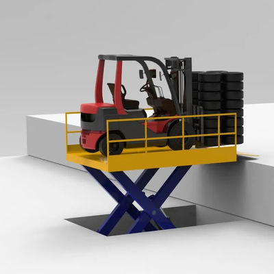 Αγορά Σταθερό υδραυλικό φορτηγό Dock Scissor Lift 5000KG με ράμπα επέκτασης online manufacture