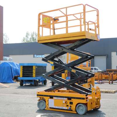 Αγορά 10m Mobile Electric Scissor Lift Tables Self Propelled Scissor Lift Platform διαδικτυακή κατασκευή