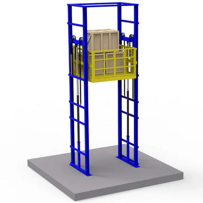 2000kg-6000kg Ψηλή αποθήκη αγαθών ανελκυστήρας Υδραυλικός ανελκυστήρας φορτίου τεσσάρων θέσεων