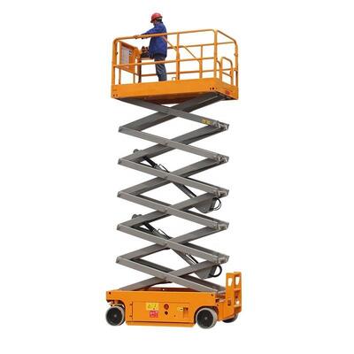 10μ 320kg Ηλεκταρική Πλατφόρμα Εναέριας Εργασίας Υδραυλικός Ανελκυστήρας Ψαλιδιού