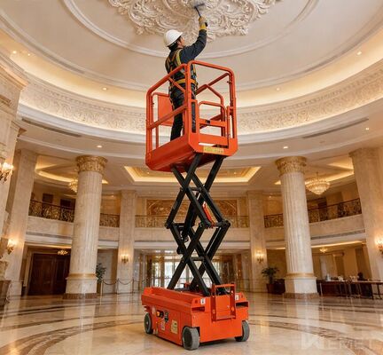 Ελαφρύ Mini Scissor Lift Platform 4m 6m Μικρό Αυτοκινούμενο Ηλεκτρικό Ανυψωτικό