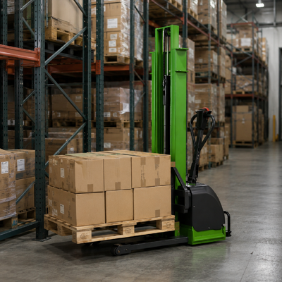 1500kg 1,6m αυτοφόρτωμα Walkie Stacker κινητό ανελκυστήρα παλέτας