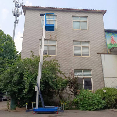 150kg πλατφόρμα ανύψωσης από κράμα αλουμινίου μονής κολόνας για συντήρηση και εγκατάσταση